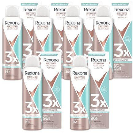 Rexona Rexona Kvinna Maximum Protection Deodorantspray Antiperspirant Clean Fresh 150 ml Förpackning med 6