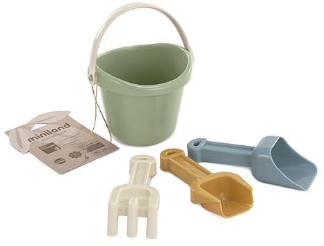 Miniland ECO Baby Sandkasten Cool - Strandspielzeug für Kinder. 4-teiliges Set zum Spielen im Sand