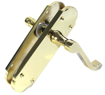 Epsom Door Handle Brass Plated Internal Door Handles - Brass Handle Set for Internal Doors 170mm x 42mm (Pair of Handles)