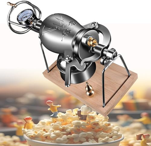 LSHFYV Popcornmaschine, chinesische Popcornmaschine, Hochdruck-Popcornmaschine, Pelletverstärker aus Edelstahl 304, altmodischer Mini-Popcorn-Popper für zu Hause,268ML