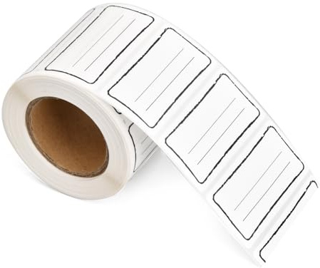 Självhäftande etiketter, 60 x 30 mm, 500 stycken, vattentäta, klibbar inte, perfekt för kök och kontor, lätt att skriva och använda, mångsidig för burkar, flaskor