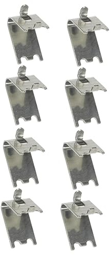 Mikikit 8pcs Stainless Steel Shelf Clips Freezer Support Clips for Refrigerator Bags in Kitchen
