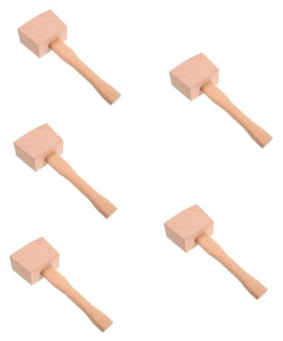 ULTECHNOVO 5stücke Holzhammer Ergonomischer Handwerkzeug-klüpfel Aus Buchenholz Stabil Und Langlebig Für Holzbearbeitung Schnitzen Und Tischlerarbeiten Hochwertiges Holzhandwerkzeug