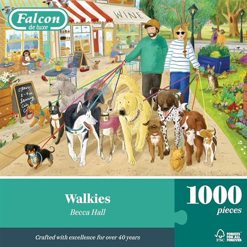 Jumbo Puzzle 1000 Teile Falcon Hundespaziergang Puzzle