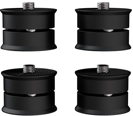 Monosaudio 4 stycken High End End-fötter HiFi Spikes Pad 39 x 24 mm aluminium högtalarstativ fötter stötdämpare isoleringsfötter absorberande fötter HiFi-underlägg för förstärkare skivspelare