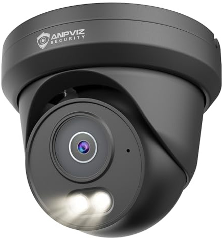 Anpviz 4K 8MP PoE IP Kamera Outdoor, Dome Überwachungskamera Aussen | Personen/Autoerkennung, Intelligente IR und Farbige Nachtsicht, Mikrofon, 2.8 mm, Ganzmetall, Verdrahtet, Kein Netzteil, IP66