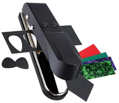 Ipetboom DIY Gitarren plektrum Stanzer mit Streifen Effizienter Elastischer Plektrum Cutter für Individuelle Gitarren plektren Geeignet für Dünne Karten Geschenk für Zufällige Farbe