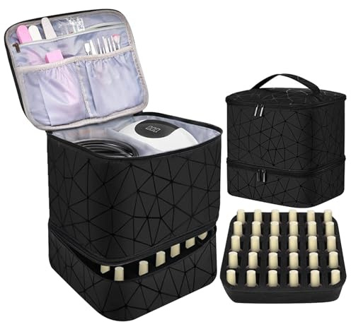 Organizadores y almacenamiento de uñas, estuche organizador de esmalte de