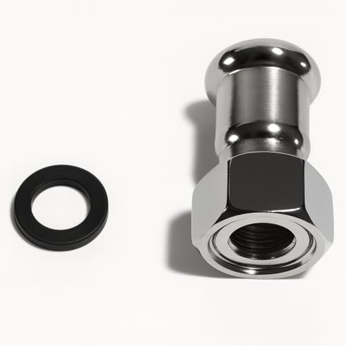 Westco - Giunto girevole a pressione in acciaio inox, 15 mm x 1/2, connettore per tubo dell'acqua con dado girevole femmina e rondella
