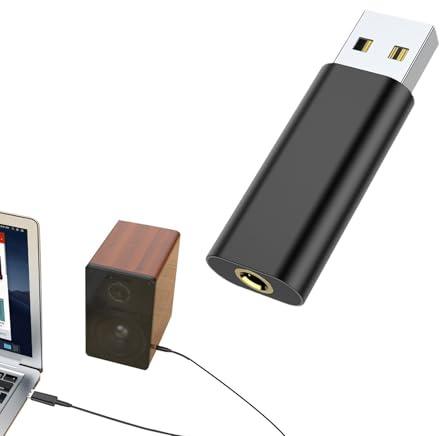 Tarjeta de sonido USB: adaptador de audio externo de 3,5 mm, conversor de auriculares Plug Play para portátil, interfaz estéreo sin controladores, chip de reducción de ruido | Soporte universal de