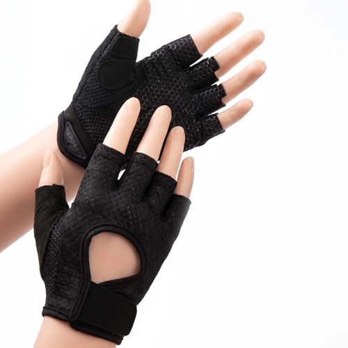 Psxixjsm Fitness Handschuhe für Damen und Herren, Atmungsaktive rutschfeste Trainingshandschuhe mit Handflächenschutz,Multifunktionale Sporthandschuhe für Fitness & Radfahren