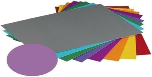 folia 6328 - Tonpapier 130 g/m², Tonzeichenpapier in Flieder, DIN A3, 50 Bogen, als Grundlage für zahlreiche Bastelarbeiten