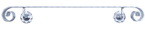 Alberts 440039 Pasamanos | Hierro forjado, 2 soportes | Galvanizado en caliente | 40 x 1000 mm