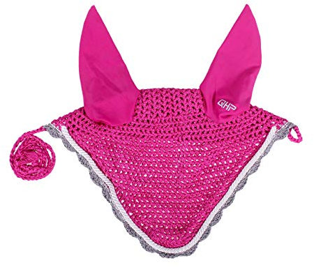 Fliegenhaube, Fliegenohren Classic, Gr. Cob/Vollblut, fuchsia/pink