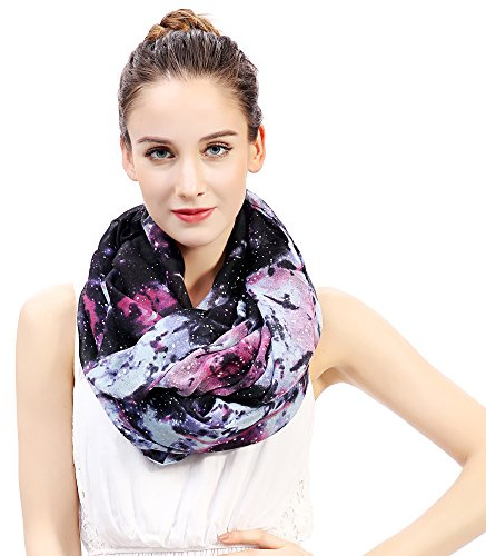 Lina & Lily Universum Galaxie Sterne Damen Loop Schlauchschal