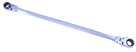 Mountain 13x15mm Double Box Universal Spline Reversible Ratcheting Wrench; 90 Tooth Design, Long, Flexible, Reversible; MTNRM1315