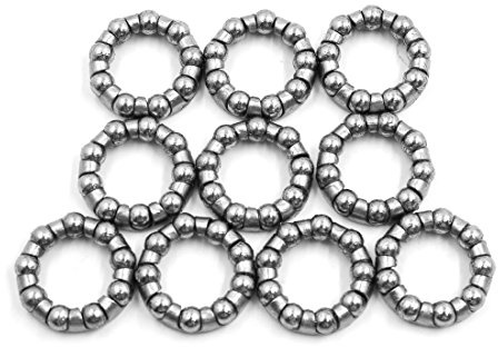 sourcing map 10pcs Steel 20mm Inner Dia 9 Ball Bike Axle Wheel Ball Bearing Cage