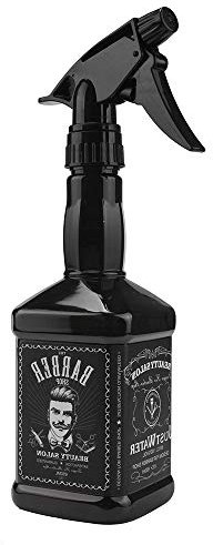 KAIDOU 650ML Empty Spray Bottles Hairdressing Spray Bottle Salon Barber Hair Tools Water Sprayer (One Size, Black)
