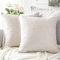 Artscope Cushion Covers Set of 2 Linen Decorative Square Pillowcases Pillow Covers 40x40cm for Home Decor Sofa Bedroom Car (Beige, 16x16)