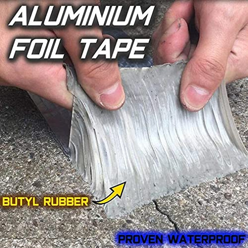 Toit Ruban De Réparation, super Étanche Bande Butyle Caoutchouc En Aluminium Foil Tape pour Toit Trou De Fuite D'urgence De Réparation En Caoutchouc Bande Auto-adhésif
