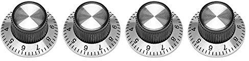 4 x Potentiometer Pot Metall Knopf mit 0-9 Drehscheibe fuer 6mm Shaft Drehknopf