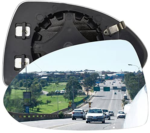 AUTOXBERT Wing Mirror Glass Left Passenger Side Convex Heated for Vauxhall Corsa D 2006-2014 Vauxhall Corsa E 2014-2020