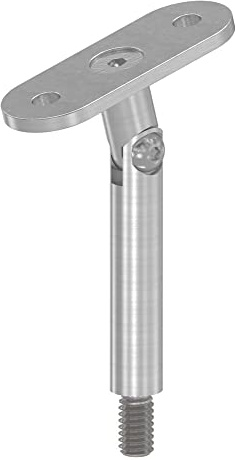 STEINBACHER© | Edelstahl Handlaufstütze, Gelenk, Platte gerade, Höhe 78mm, V2A