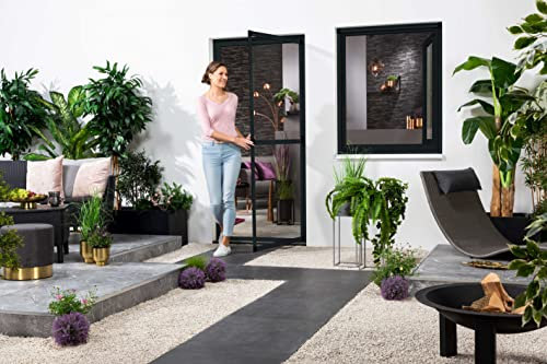 Alu-Insektenschutz-Tür Compact - kürzbarer Insektenschutz - flächenbündiges Fliegengitter in diversen Größen, Farben