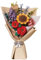 rowood 3D Puzzle Holz DIY Blumenstrauß, Künstlerische Blumen Modellbausatz zu Montieren, Holzbausatz Handwerk Set für Erwachsene, Beste Valentinstagsgeschenk Modell Kits (Blumenstrauß)