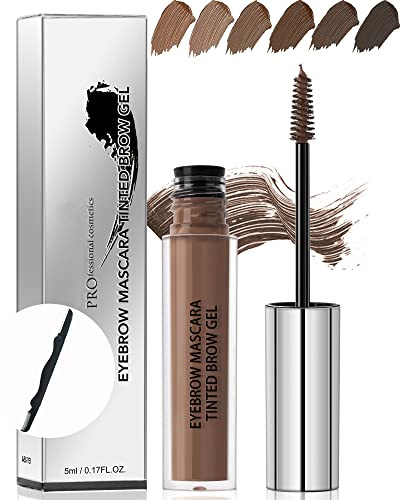 Gel à Sourcils Longue Tenue-Kit de Teinture de sourcils de Couleur de Sourcil au Rasoir à Sourcils, Waterproof Mascaras de teinte de sourcil avec la,Couleur douce,Sans Résidus-04#Dark Brown