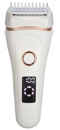 Tondeuse électrique pour Bikini, épilateur Compact Multifonctionnel Humide et Sec pour Femme avec Têtes de Lame en Céramique Remplaçables, Station de Recharge USB, Rasoir