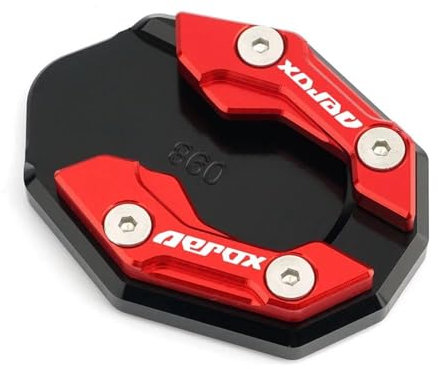 DarbuT Ständer Motorradzubehör Seitenständer Vergrößerung Ständer Vergrößern Platte Pad Für Y&amaha Aerox155 Aerox Nvx 155 Nvx155 (Color : Aerox Red)
