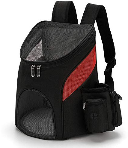 SWZEC Dein Lieblingstier Hunde Tragerucksack,Tragbarer Hände Kostenloser Katze und Hunde Rucksack (S-BIS ZU 3KG,Schwarz1)