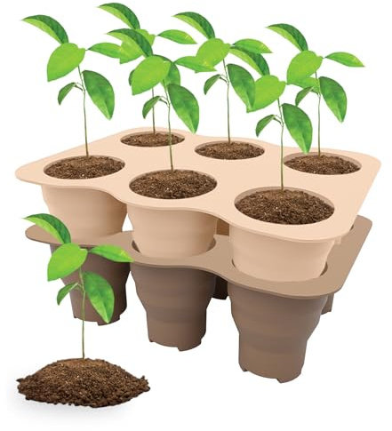 JasCherry 2 Pezzi vassoi per semi per piantine, vasetti per piantine in silicone, piantine vassoio di germinazione, vassoi per coltivazione per propagazione delle piante da interno