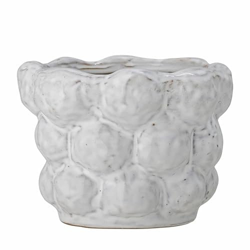 Dieter Pot de fleurs en grès Blanc