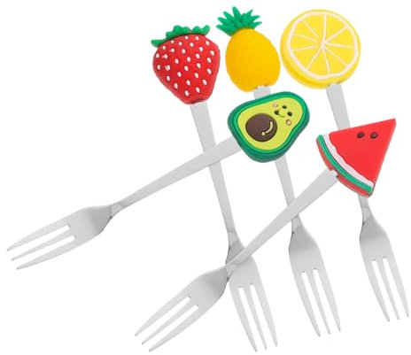 CIYODO 5stücke Obstspieße Aus Vorspeisenspieße Wiederverwendbar Dessertspieße Für Partydekoration Kuchengabeln Für Catering Praktische Obstgabeln Für Restaurant Und Heimgebrauch
