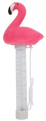 FUNOMOCYA 1stück Flamingo Wasserthermometer Für Pool Und Bad Schwimmendes Pe Thermometer Duale Temperaturanzeige Fahrenheit Und Celsius Für Poolpflege Und Langlebig