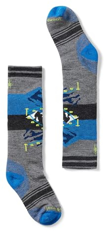 Smartwool Unisex Kids' Wintersport Full Cushion Gondola Over The Calf Socks (Toddler/Little Kid/Big Kid) Medium Gray Large
