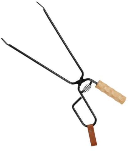 YARNOW Pinzas De Barbacoa De Mango Ergonómico Herramienta De Hierro Para y Fuegos Al Aire Clip Para Barbacoa y Accesorio Para Camping y Fiestas