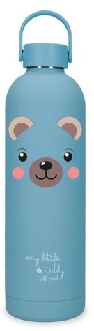 Movom Enjoy Edelstahlflasche, Blau, 7 x 26,5 x 7 cm, Edelstahl, Blau, Einheitsgröße, Edelstahlflasche, blau, Einheitsgröße, Edelstahl-Flasche