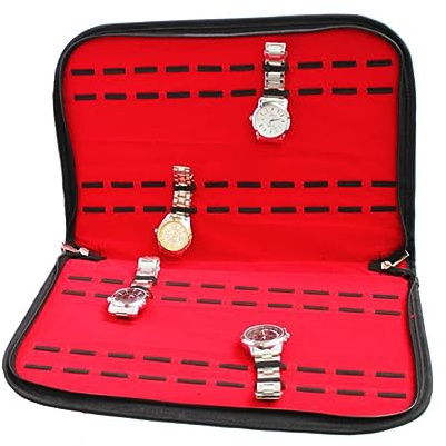 Holibanna Organizer per Orologi in Pelle Sintetica con 20 Scomparti, Supporto Espositore per Orologi da Polso, per Casa e Negozio, Custodia Porta Orologio