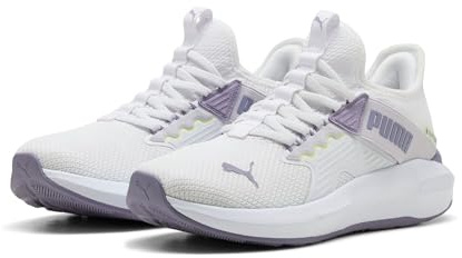 PUMA Softride Enzo 5 Slip Tech Wns Scarpe da Corsa su Strada, da Donna, Bianco, Lavanda, Pop, Lilla Lucido, Mela Spritz, 40, Puma Spritz di Mela Bianco Lavanda Pop Lilla lustro, 42 EU