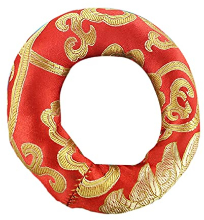 Buddhistische Klangschalenmatte aus Baumwollstoff, 16 Cm | Klangschalen, Fixiert den Stand Sicher, Praktisches Zubehör für Künstler, Schön Verarbeitet Zufällige Farbe