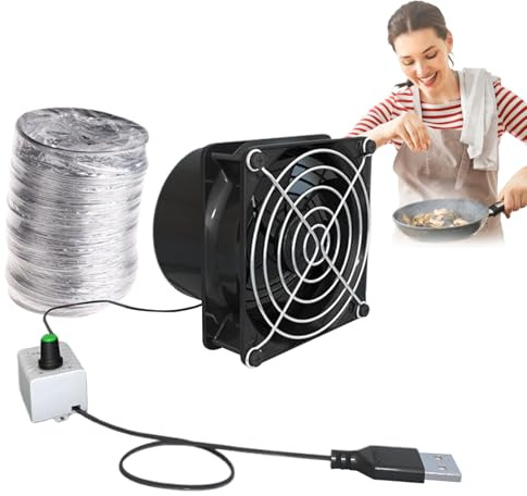 Genérico Ventilador De Extracción,Purificador De Humos | Ventilador Mini Portátil Extractor De Aire Para Cocina Baño Ventana Y Aseo