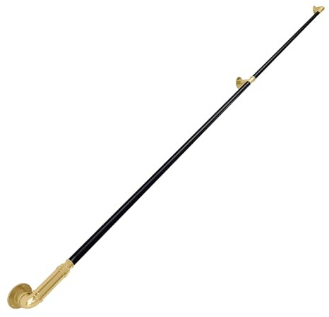 Corrimano Moderno da Interno a Parete, Ringhiera Nera e Oro Resistente Corrimanos per Scale Interne Elegante per Casa, Ufficio o Balcone(80cm)