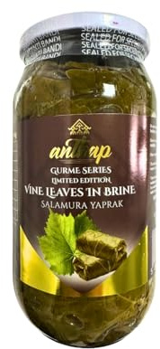 Anthap Vine Grape Leaves Gurme Series Jar in Brine, Premium Quality Grape Leaves, Ideal for Stuffed Dolma, Authentic Taste, Main Ingredient to Turkish Dolma, from Turkiye, Asma Yapragi, 880g