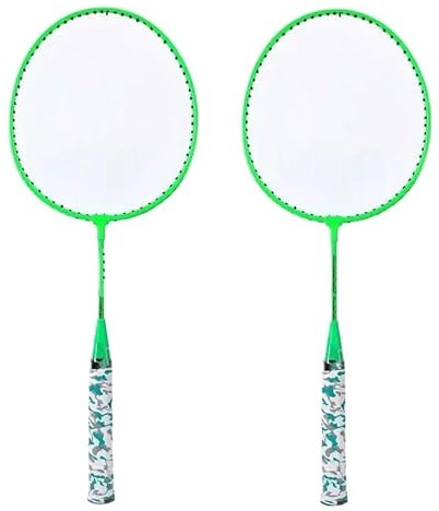 ZQINGQING Badminton Set Racchetta da Badminton for Bambini con 2 Palline, Set di Racchette, Gioco Sportivo all'aperto for, Ragazzi e Ragazze, Giocattolo(Green)