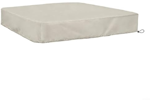 Garten-Sandkasten-Abdeckung, beige, 190 t, Material, wetterfest, quadratisch, 180 x 180 x 20 cm, Größe (150 x 150 x 20 cm)