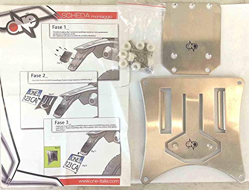 ONE 77541310 - Supporto universale per targa rimovibile, per moto trail, enduro