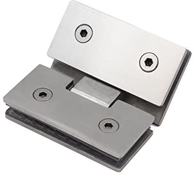 MB927 - Edelstahl Glastürscharnier (Glas/Glas 135 ° = -/80x35mm)